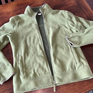 Plush green zippered jacket, Merona, medium